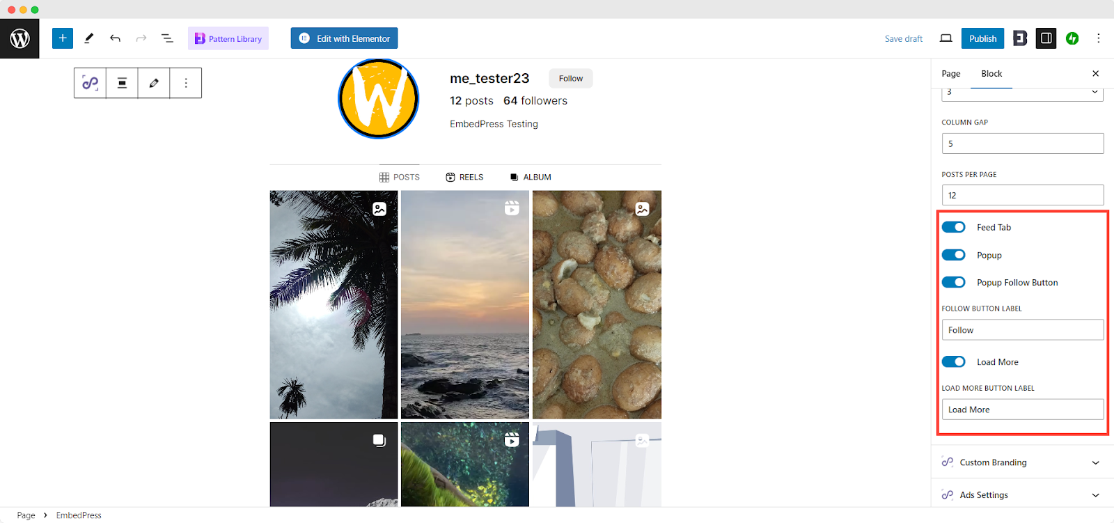 embed Instagram feeds