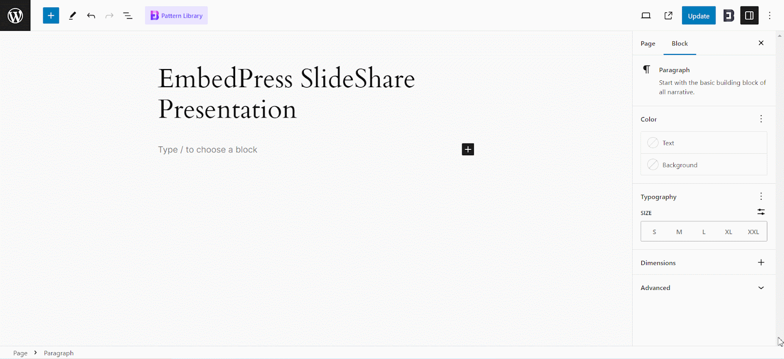 Embed SlideShare In Gutenberg