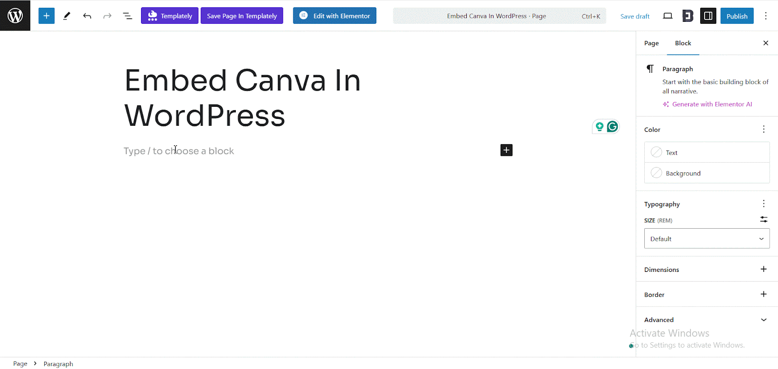 embed Canva Designs In WordPress