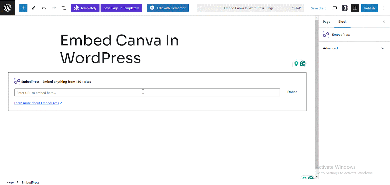 embed Canva Designs In WordPress