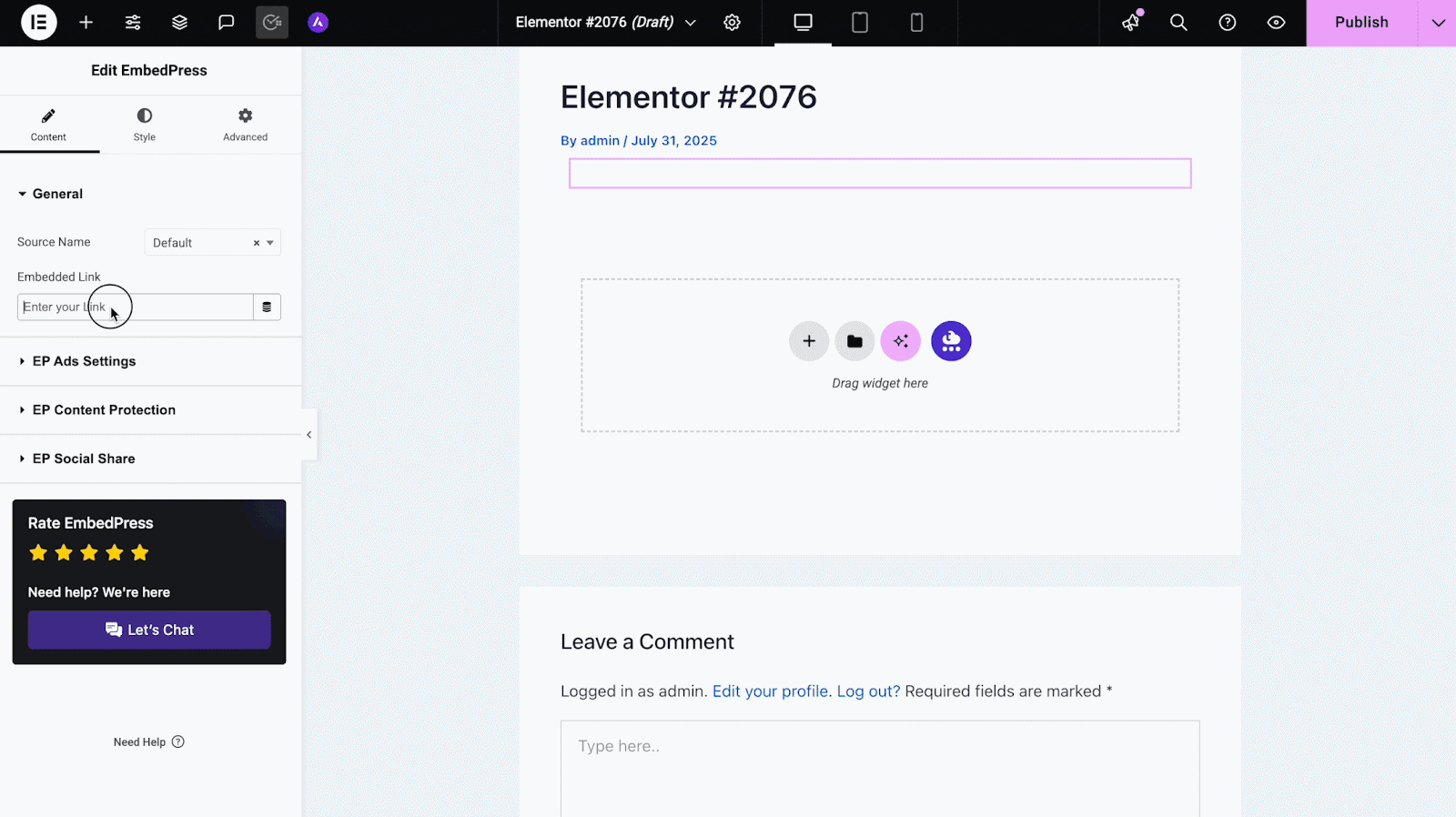 embed Word documents