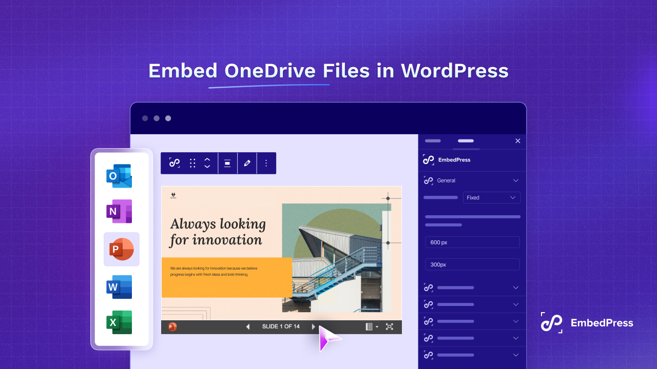 embed OneDrive files