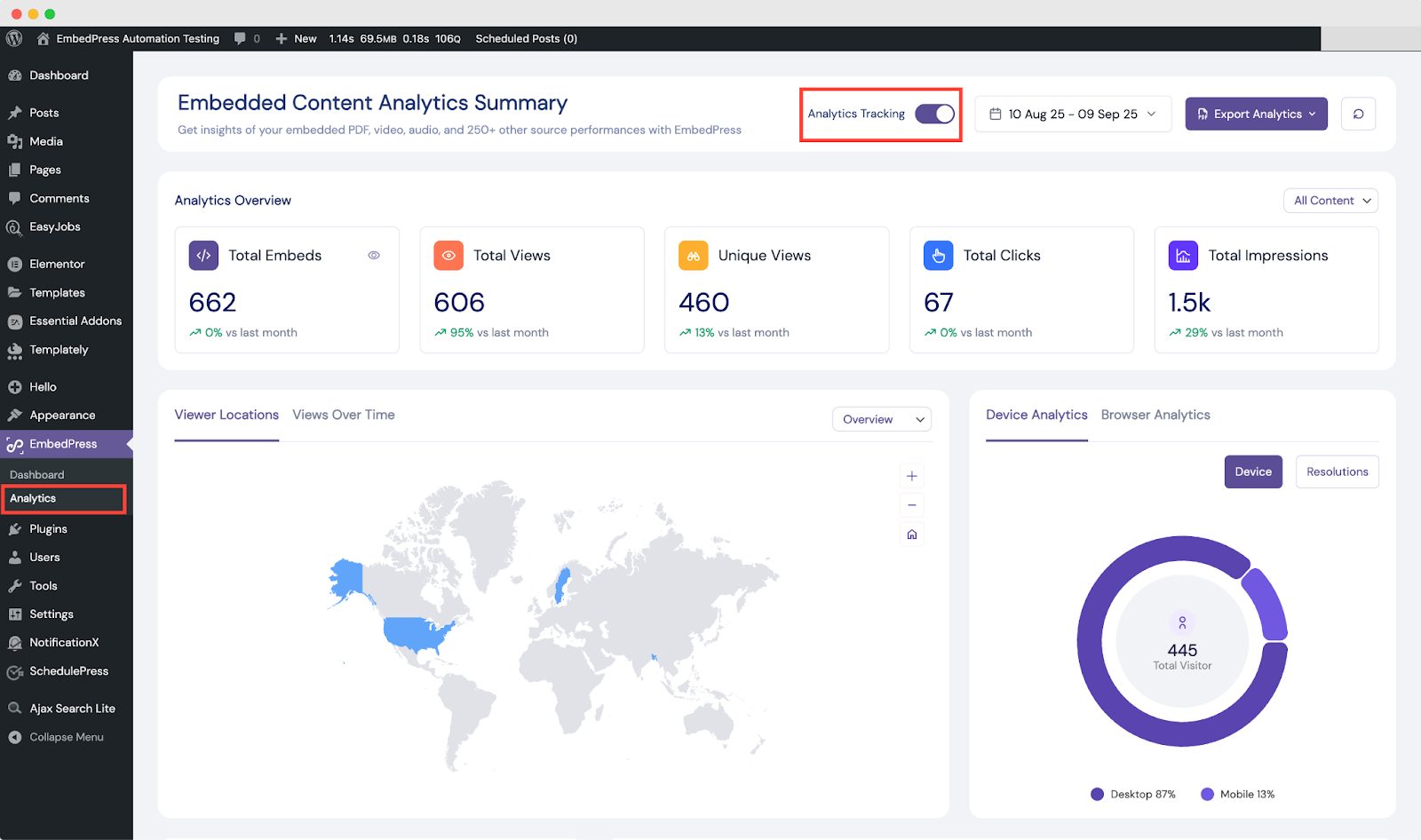 How to Analyze Embedded Analytics in WordPress with EmbedPress? 1 analyze embedded analytics