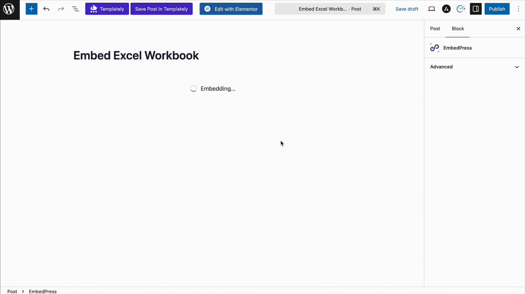 embed Excel workbooks in WordPress