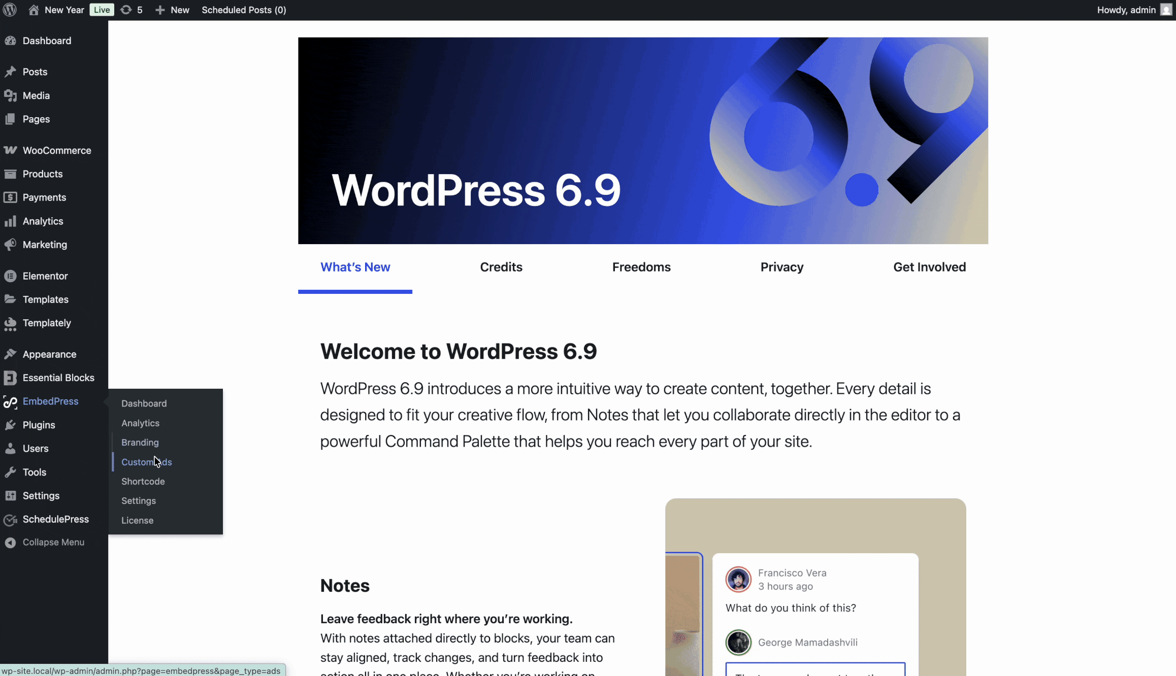 embed Behance design