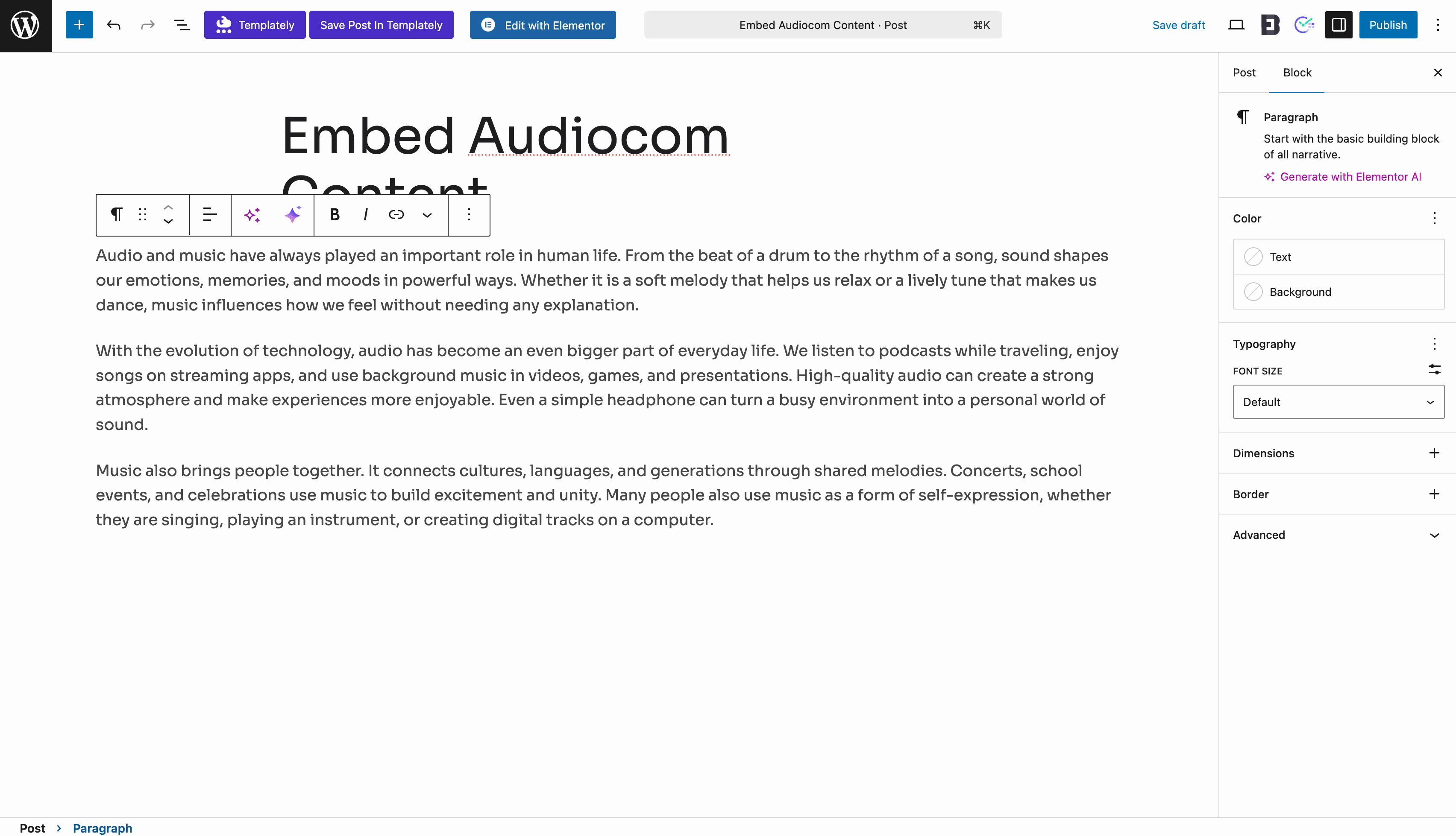 embed audiocom