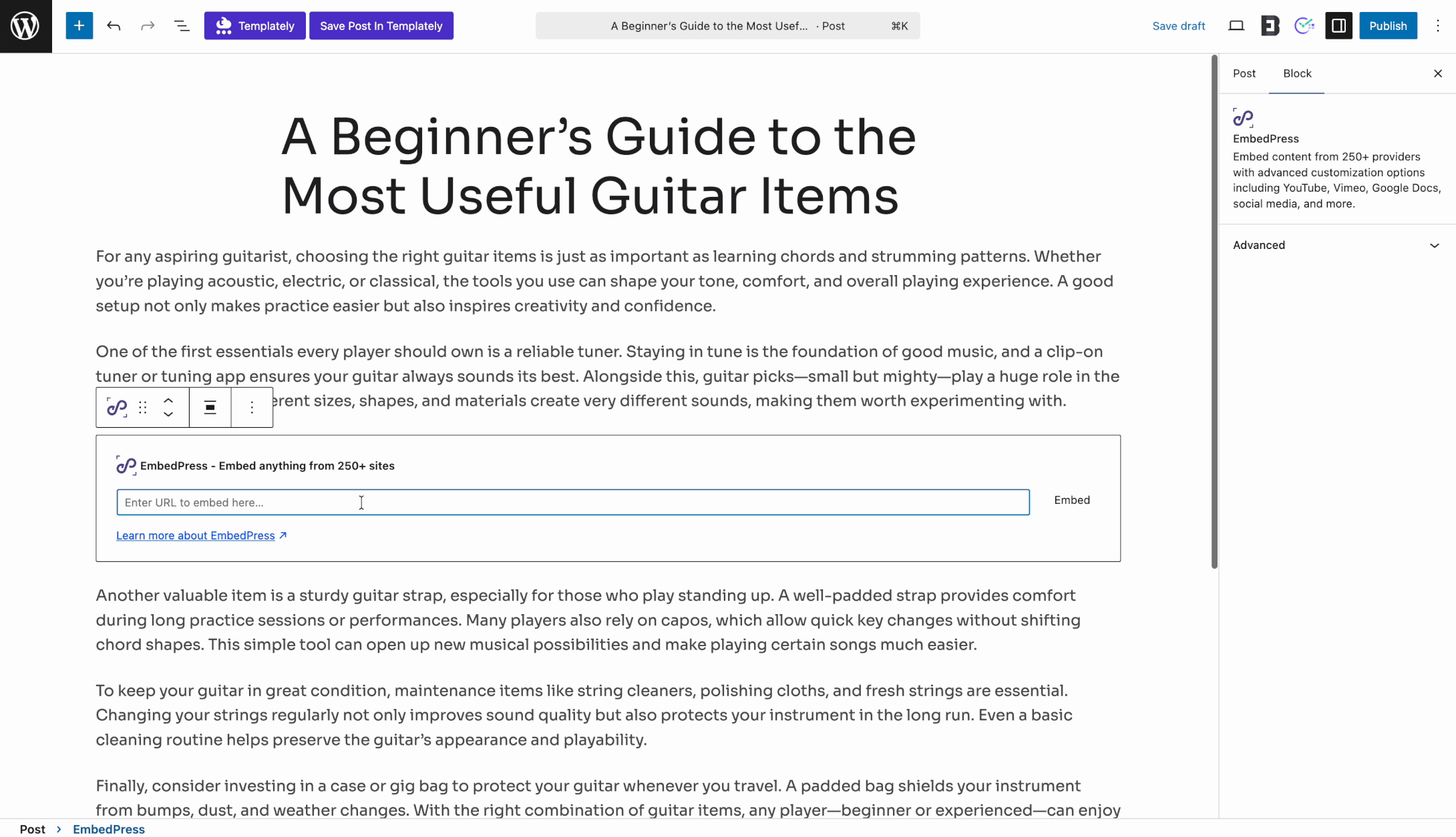 embed Behance design