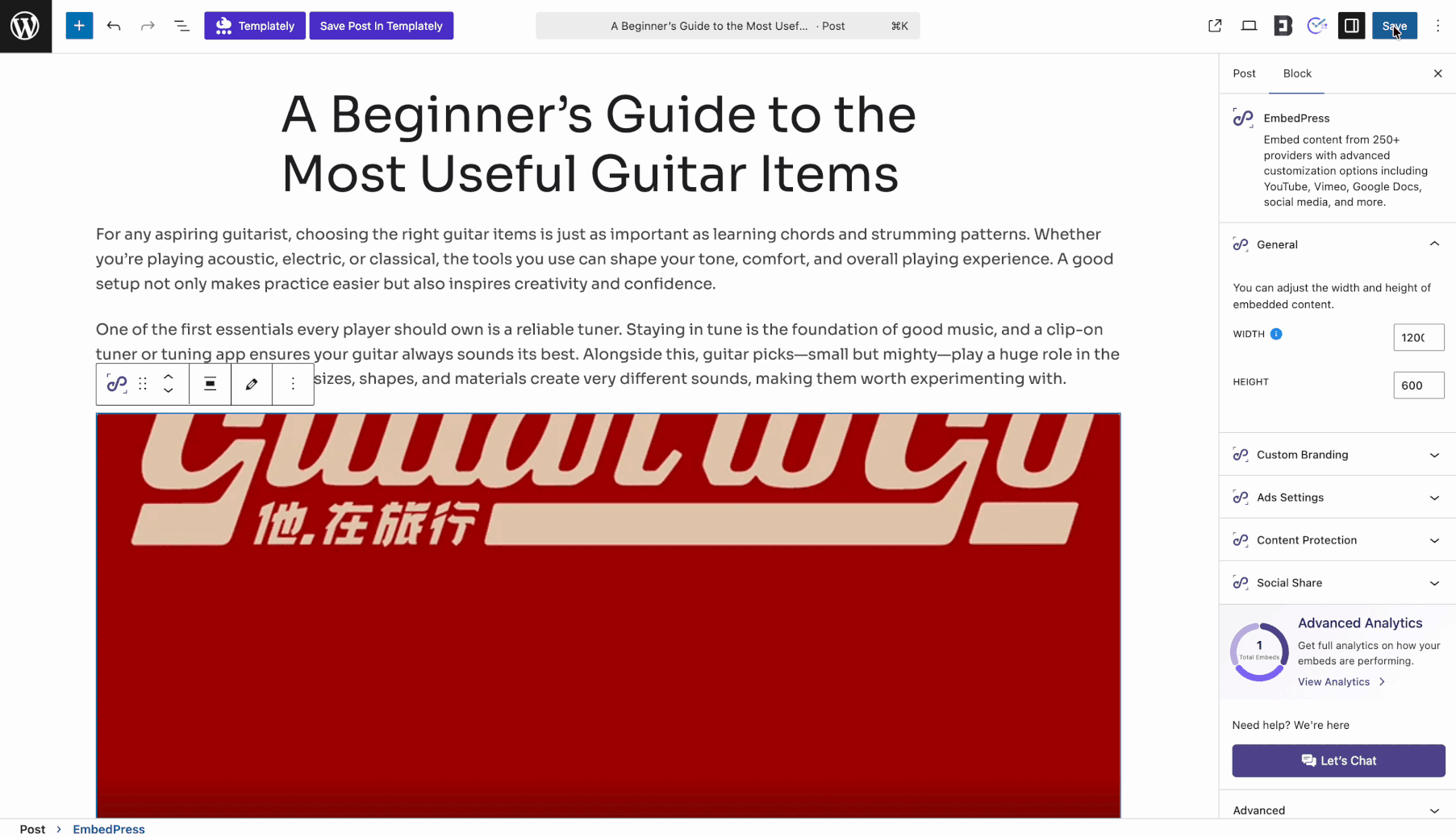 embed Behance design