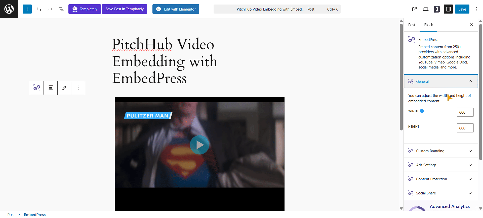  iFrame Customization of Embedded Videos Appearance