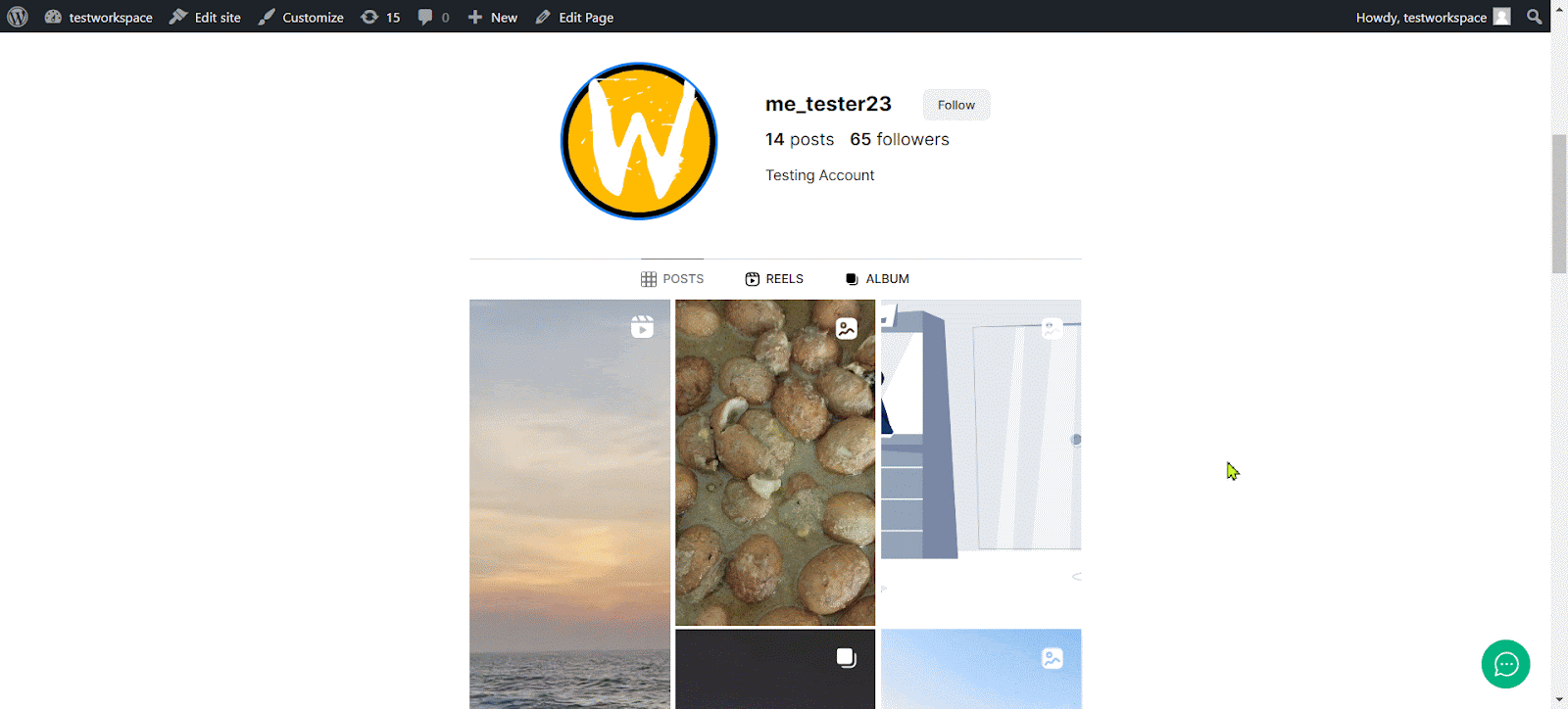 Horizontal Instagram Feed on WordPress