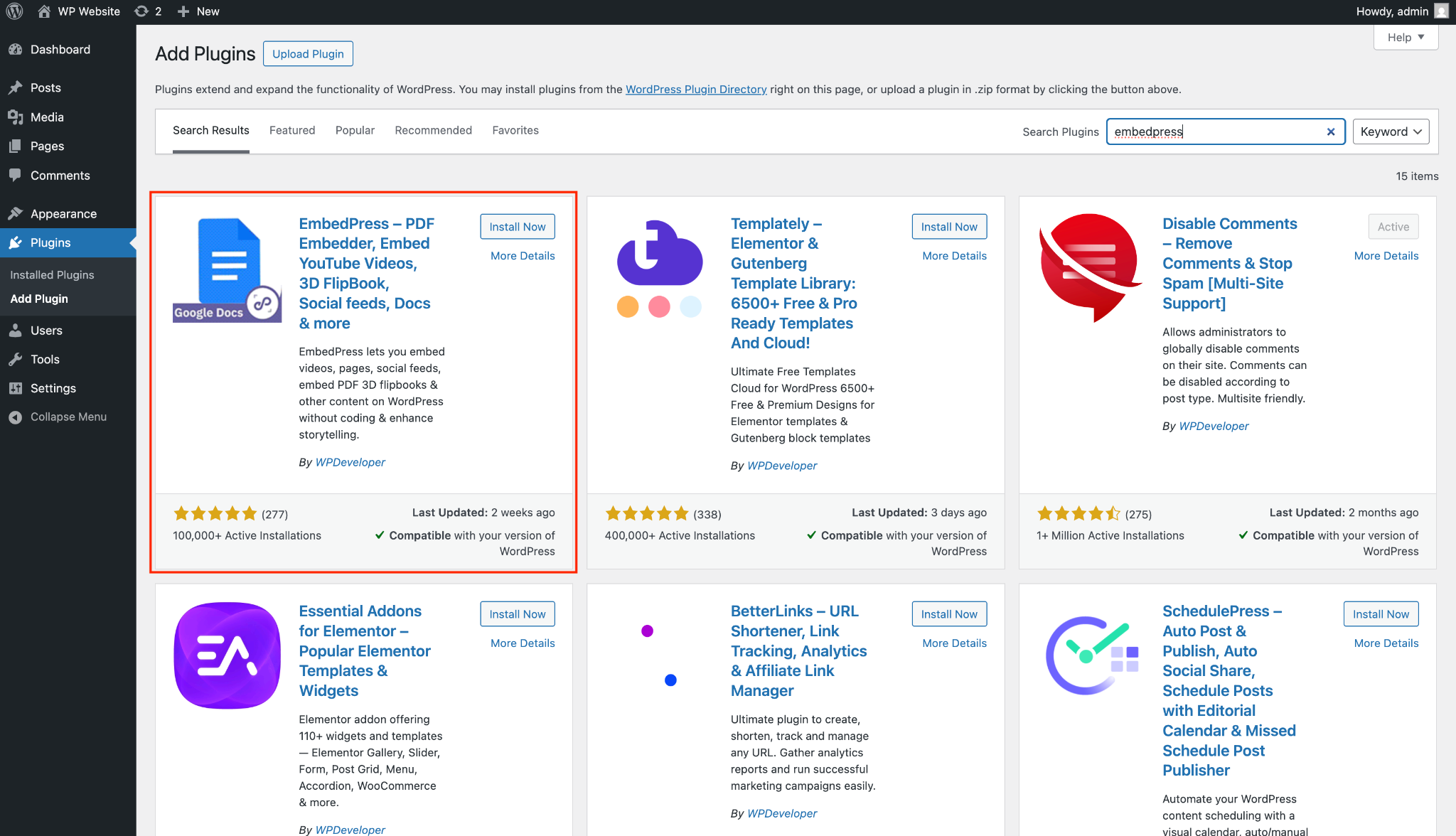 embed google docs in WordPress