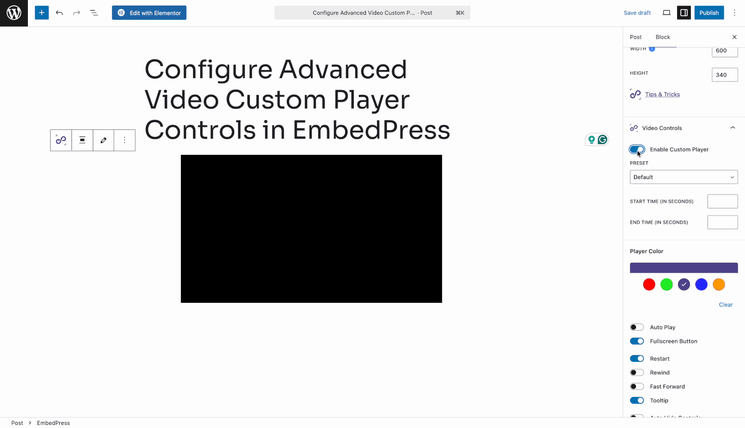advanced video custom player