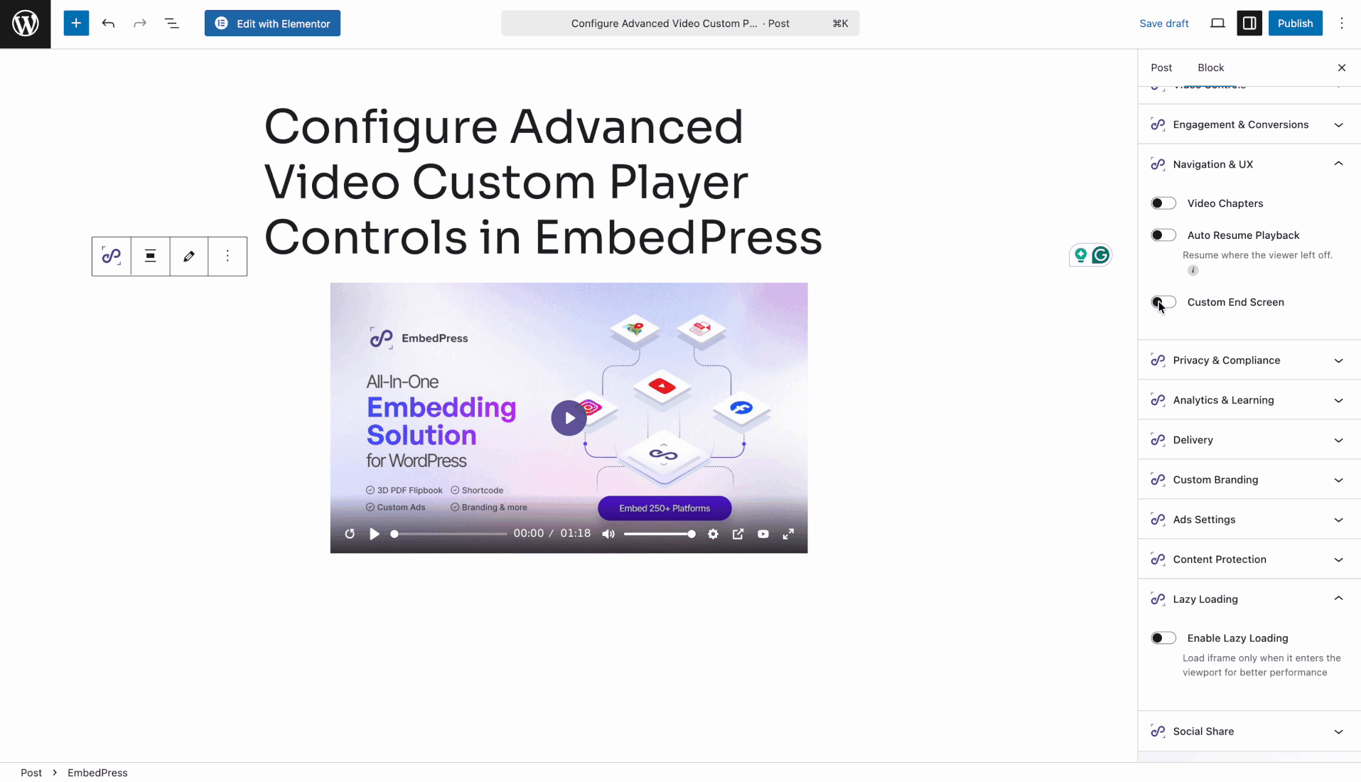 advanced video custom player
