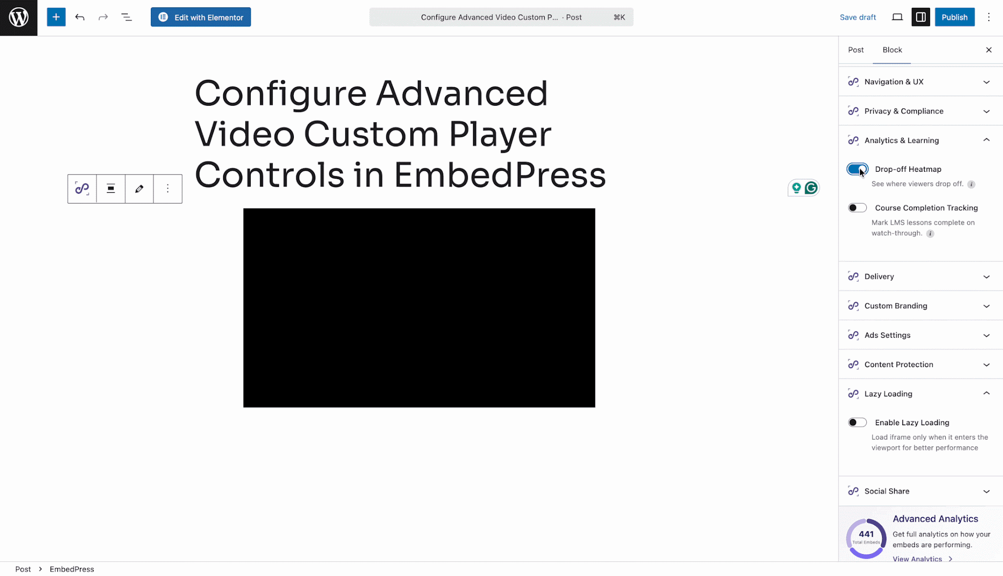 advanced video custom player