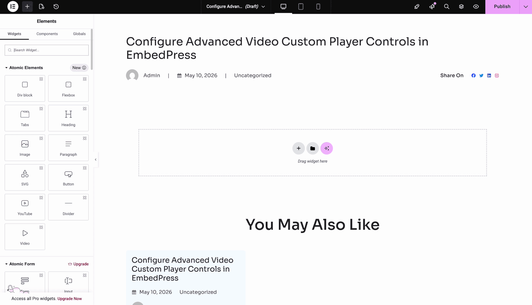 advanced video custom player