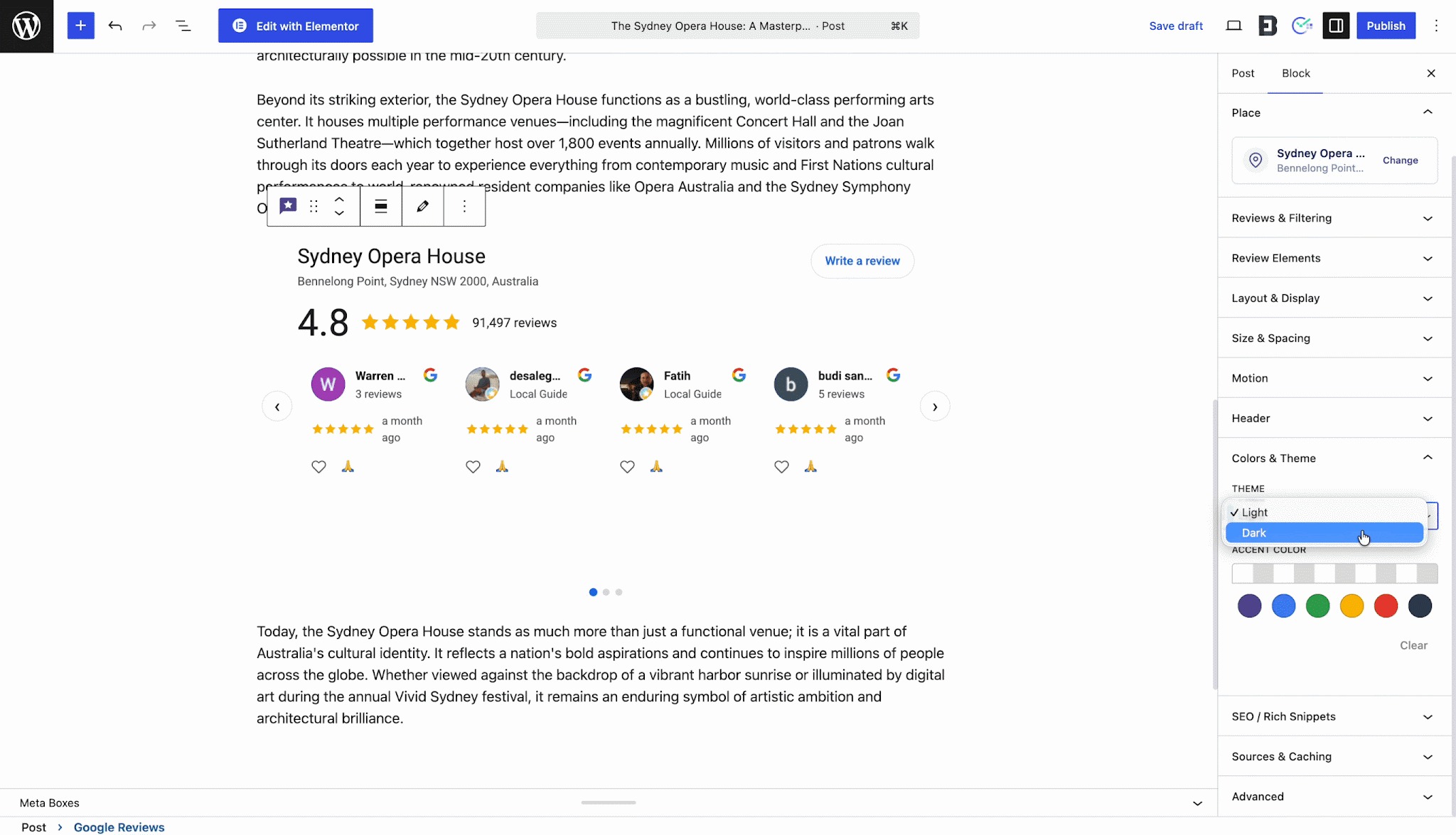How to Embed Google Reviews in WordPress Using EmbedPress? 9 Customize the header