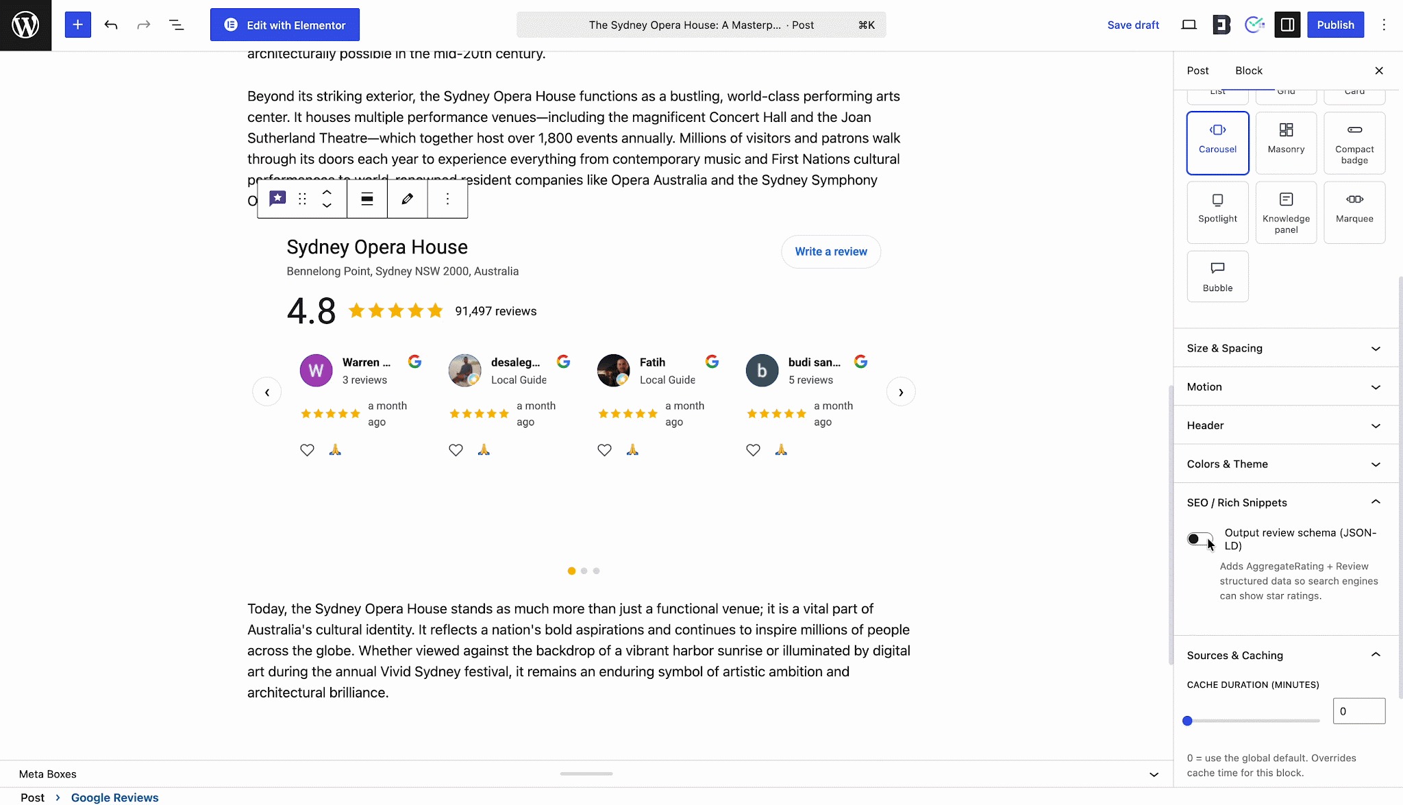 How to Embed Google Reviews in WordPress Using EmbedPress? 11 Optimize SEO and Caching
